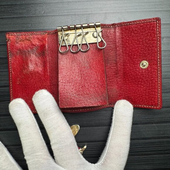 Gucci GG Canvas Key Holder W Gucci Charm - Picture 4 of 5